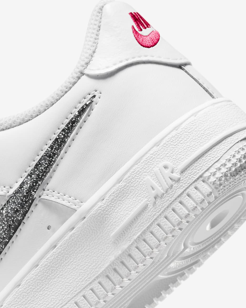 Air force 1 silver glitter best sale